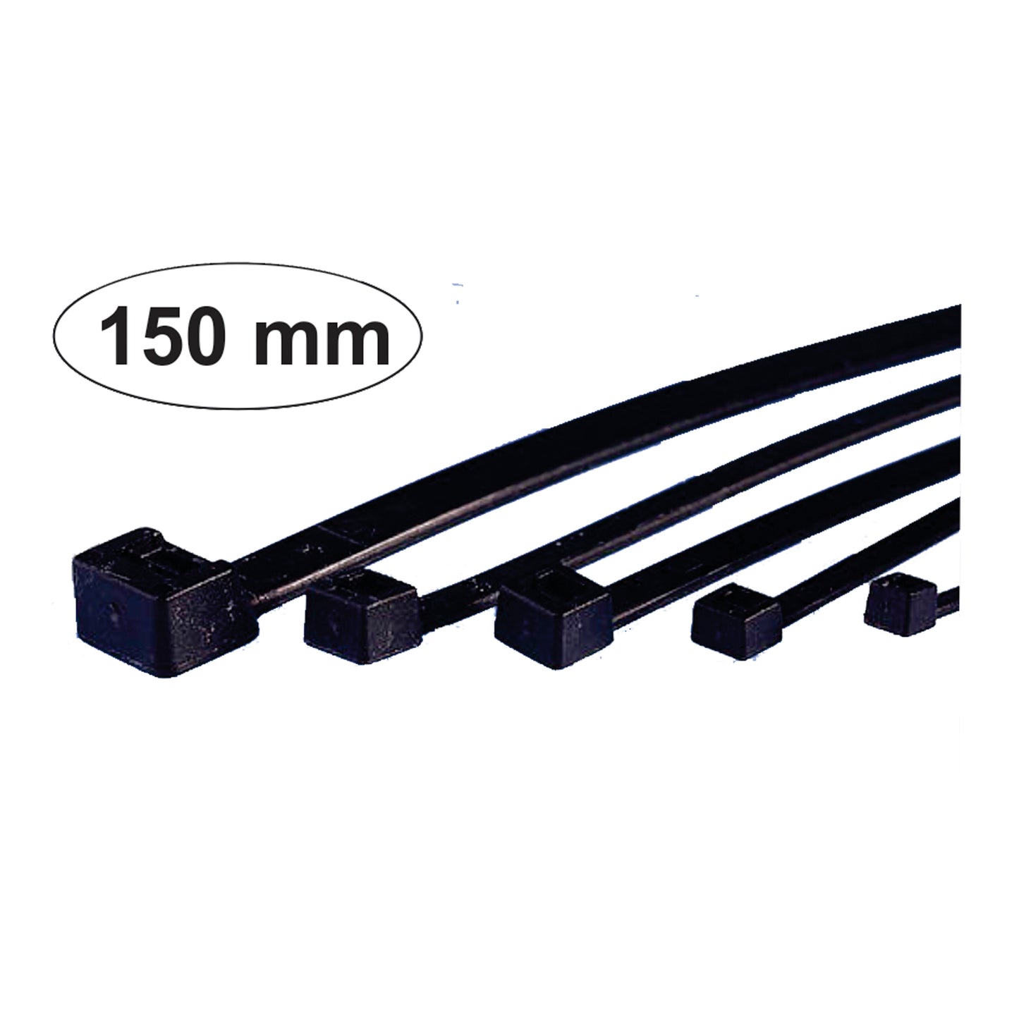 150 mm Black Pl Tie Wrap 100pcs image 0