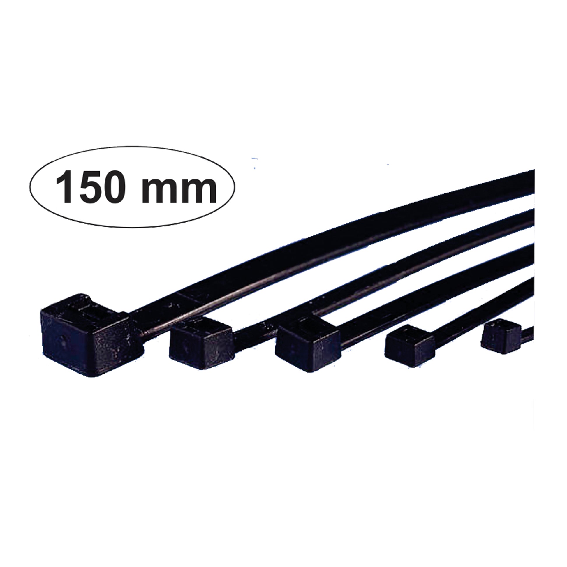 150 mm Black Pl Tie Wrap 100pcs image 0