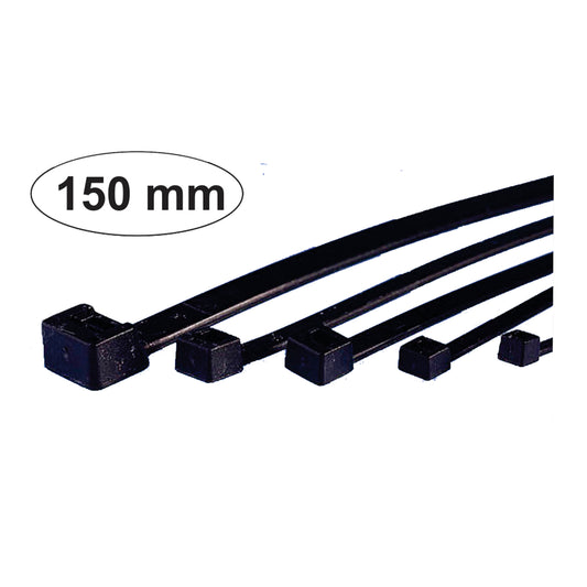 150 mm Black Pl Tie Wrap 100pcs image 0