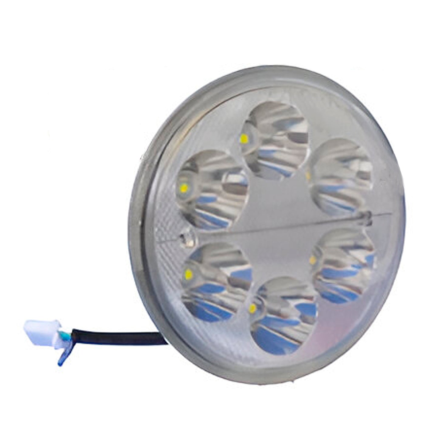 Round 30W 6LED Motorcycle 7" Headlamp image 0
