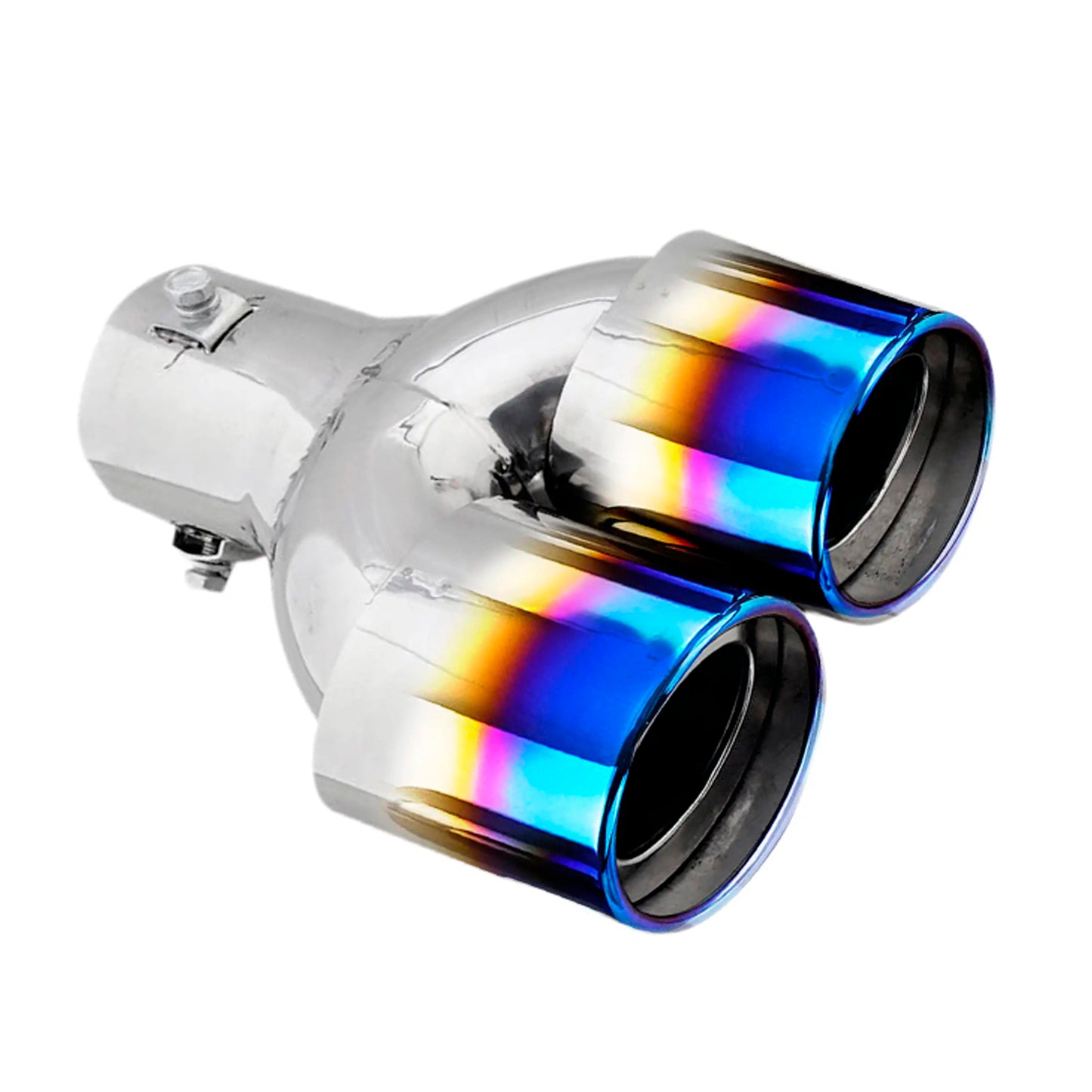 Exhaust Pipe Dual Double Chrome image 0