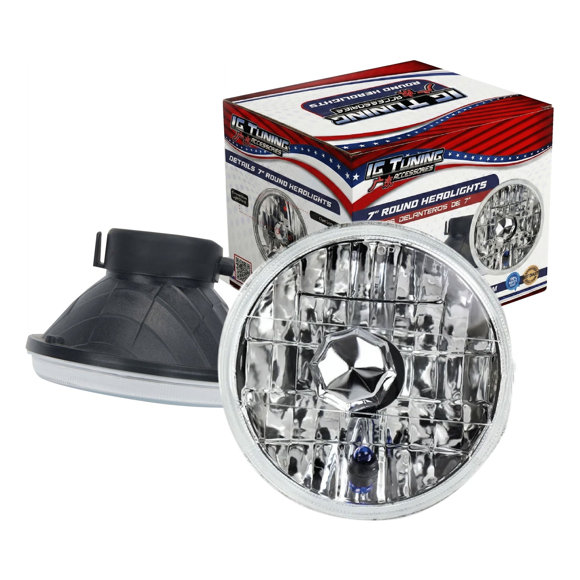 7 Inch Clear Lens Diamond Round image 0