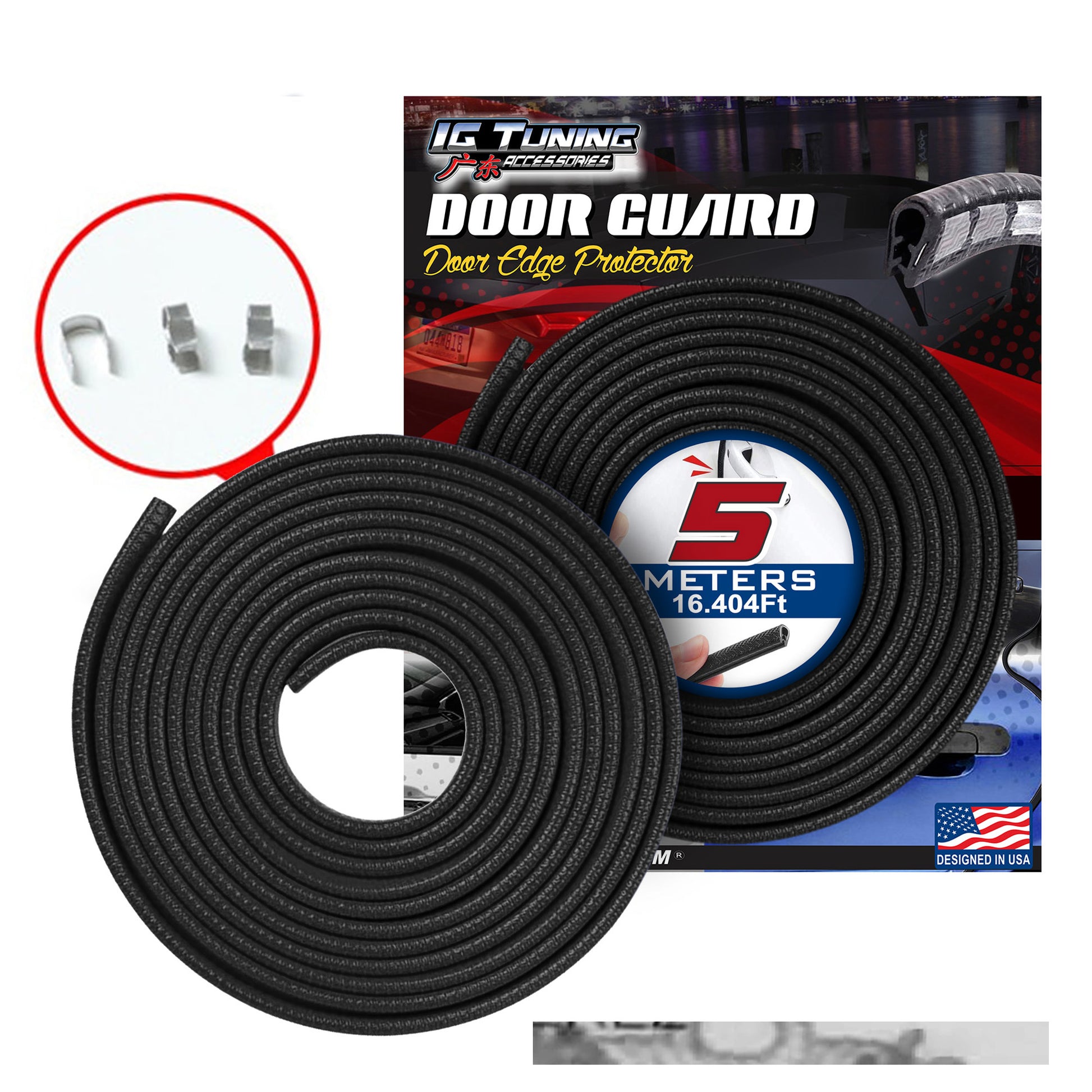 Car Door Rubber Guard Protector Strip Black image 0