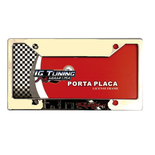 Motorcycle Licence Frame Chrome RM Racing image 0