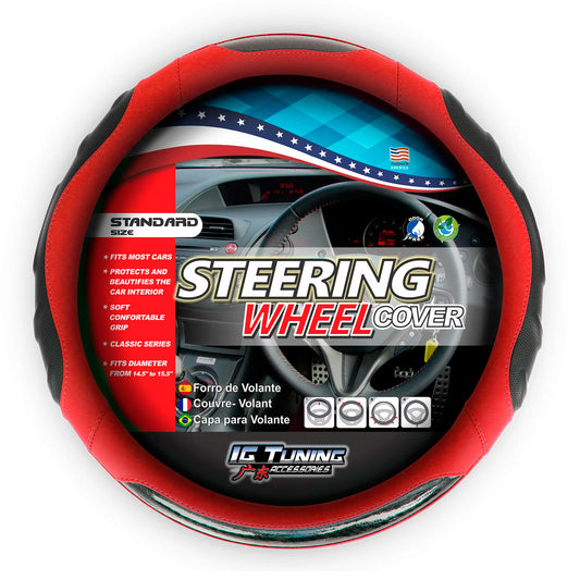 Steering wheel Cover Racing Red image 0
