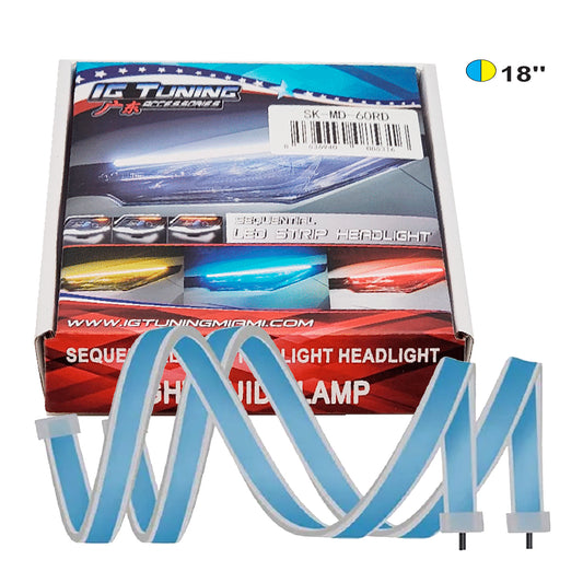 Sequential Headlamp LED Strip 45 cm Blue image 0