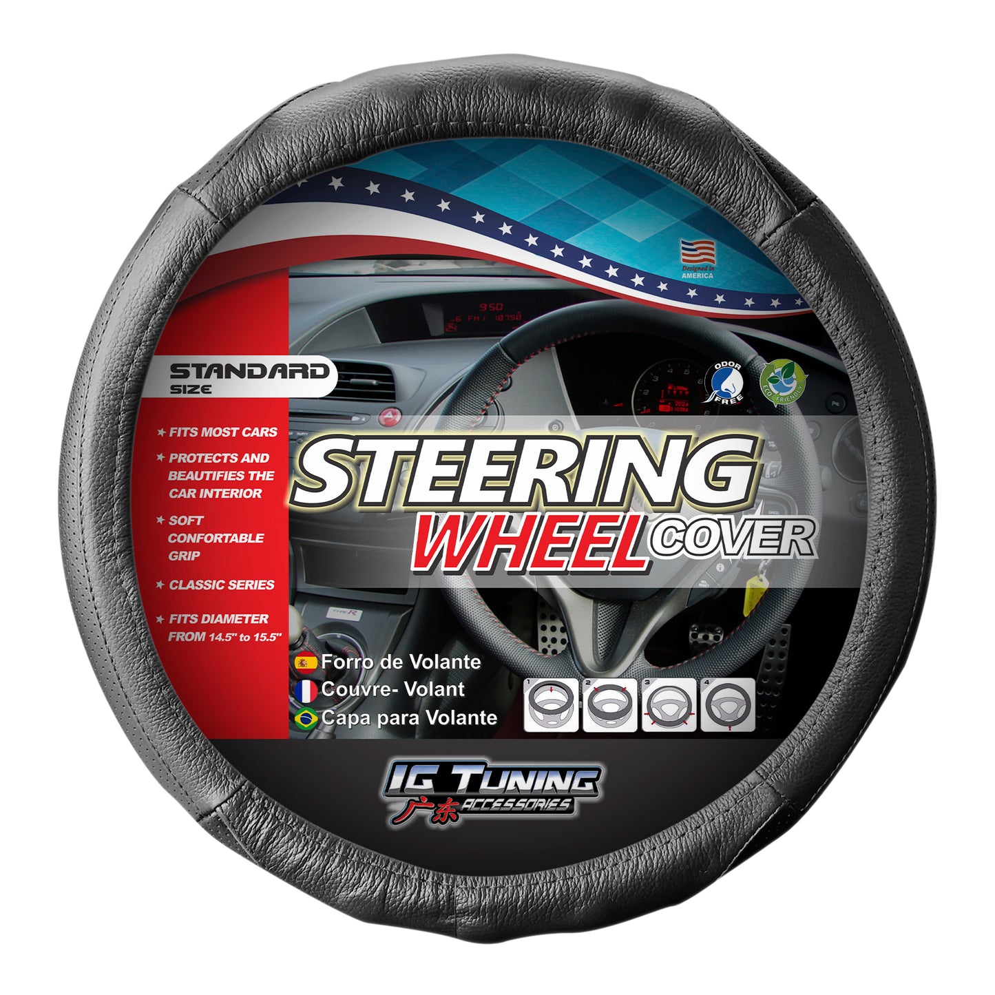 Steering Wheel Black Thread image 0
