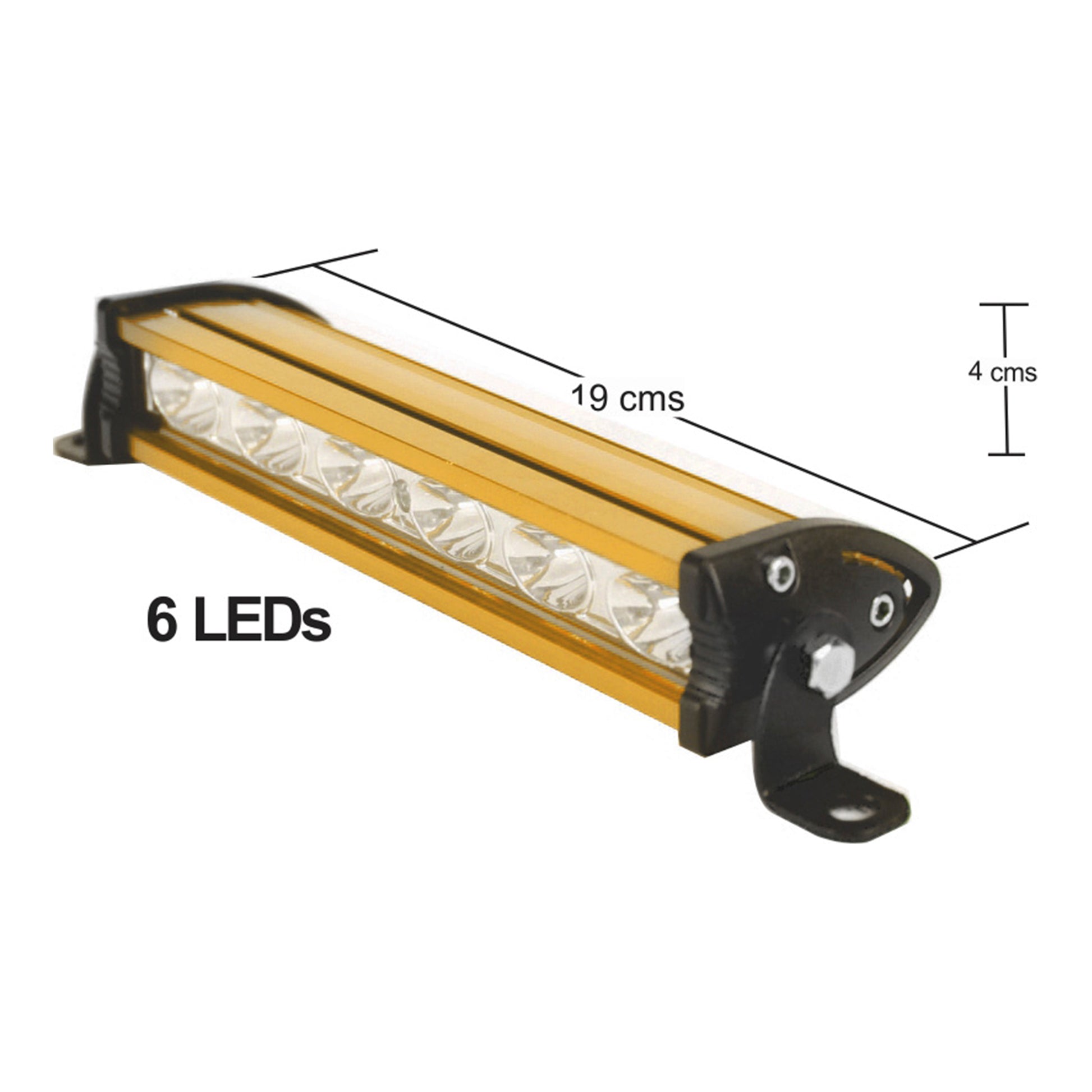 Alum Yellow 6 Led Light Bar image 0