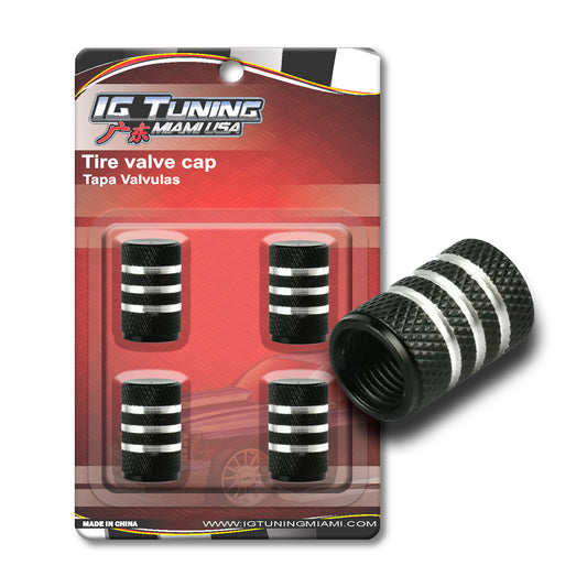 Spec. Black 4Pcs.Set Valve Caps. image 0