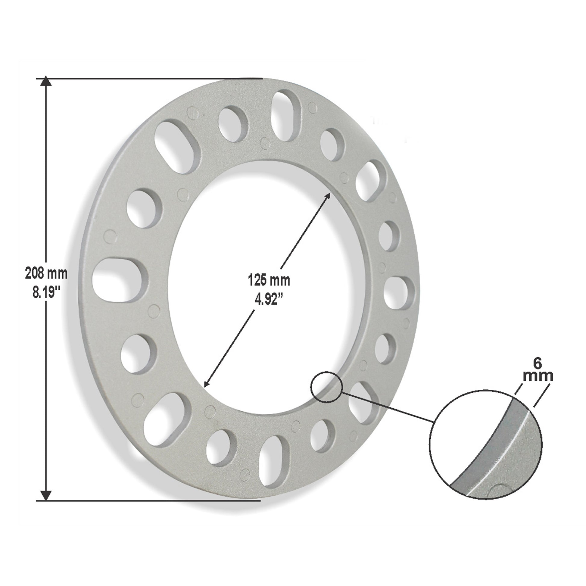 Aluminium Spacer 4 pcs Bag S104 6mm image 0