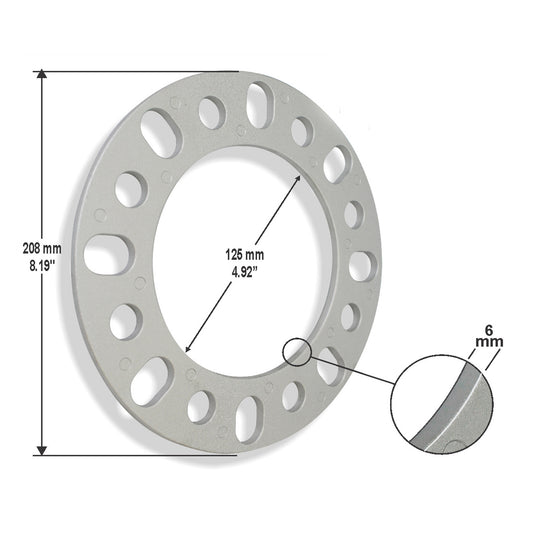 Aluminium Spacer 4 pcs Bag S104 6mm image 0