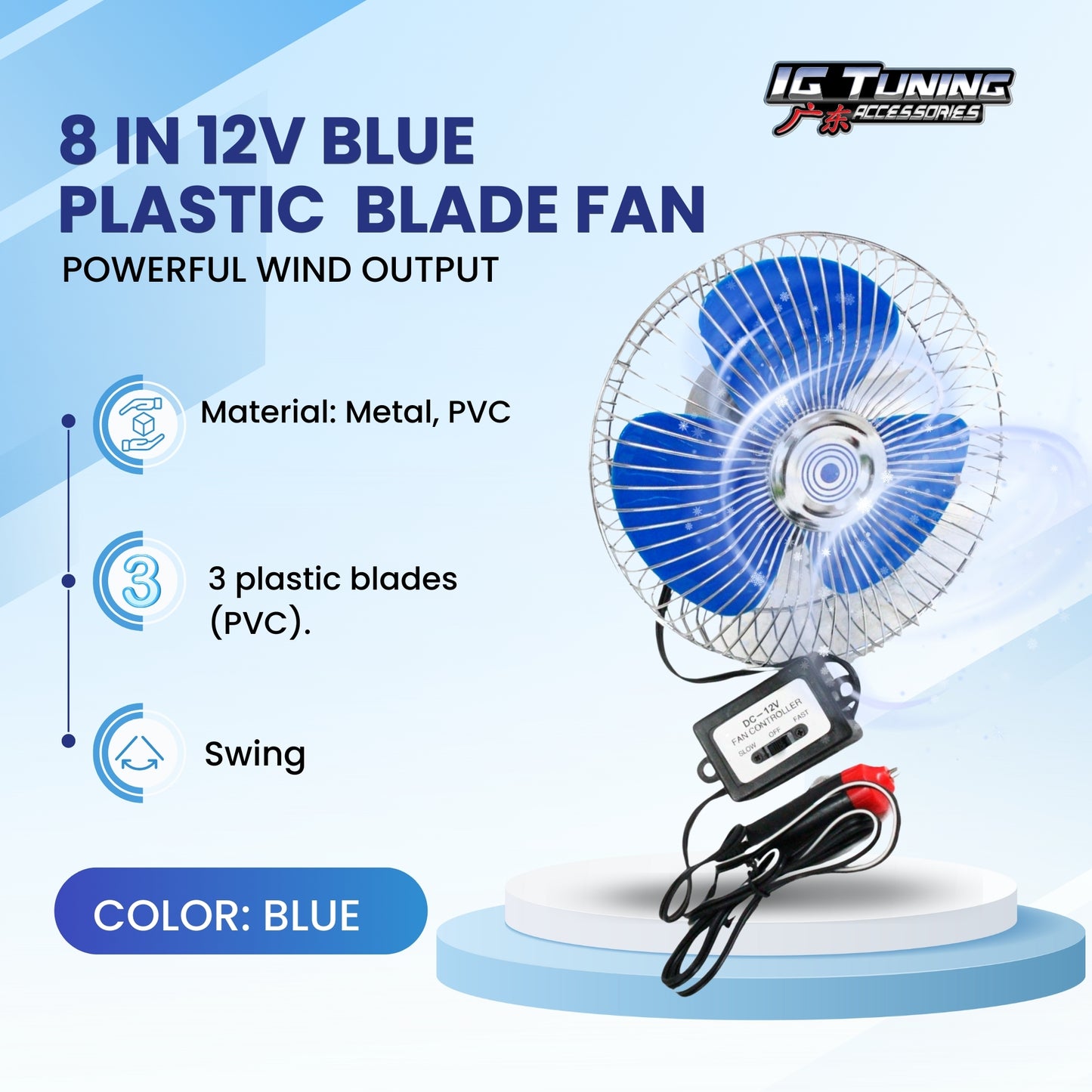 Blue Plastic Blade Fan image 1