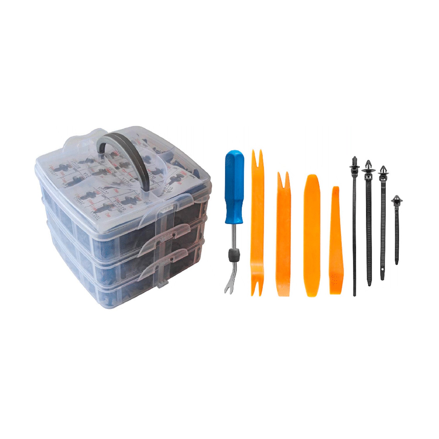 Car body plastic clips 645 pcs set image 0