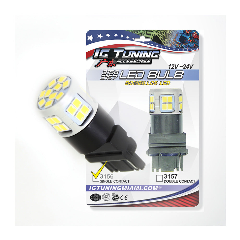 3156 LED Single Contact 30 Leds Yellow image 0