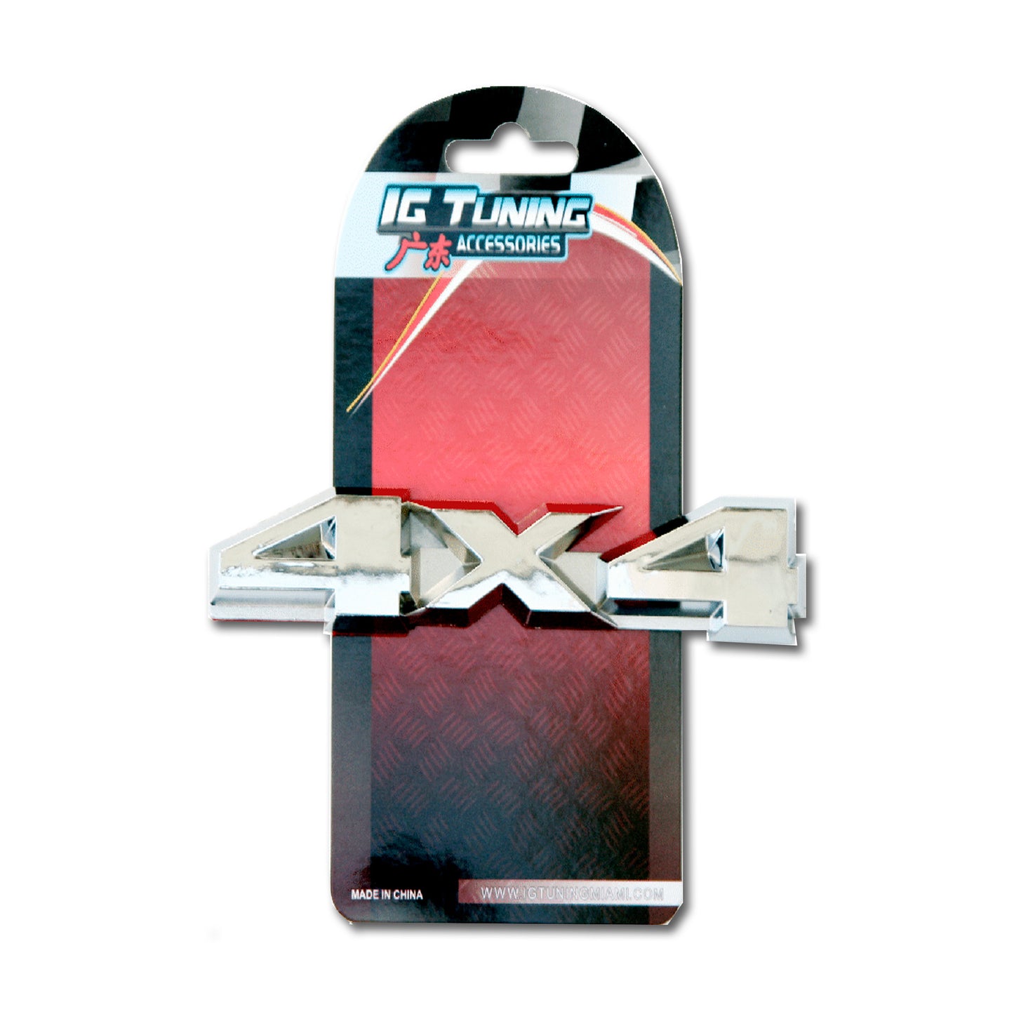Emblem 4 x 4 Chrome High Embossment image 0